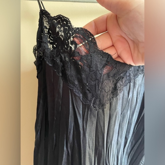 Y2K Wet Seal babydoll lace trim tank top size Small black fairy whimsigoth - Picture 4 of 13